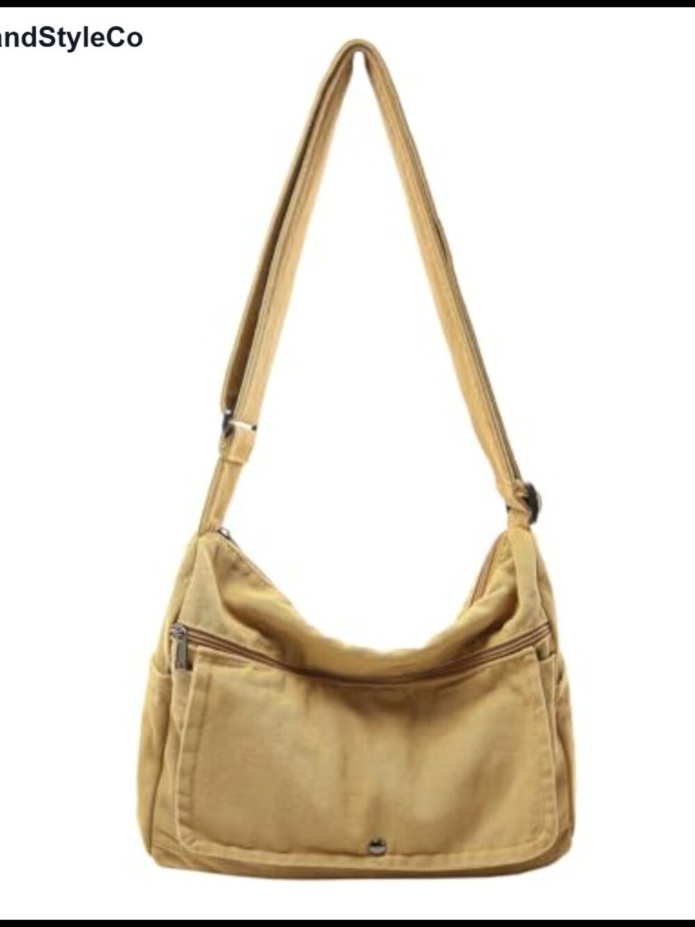 Canvas Messenger Bag Crossbody Hobo Satchel Tote with Multiple Pockets for Women